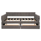 Upholstered Platform Bed With USB And 2 Drawers - Furniture Home Direct