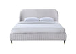 Queen Upholstered Bed - Beige - Furniture Home Direct