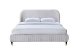 Queen Upholstered Bed - Beige - Furniture Home Direct
