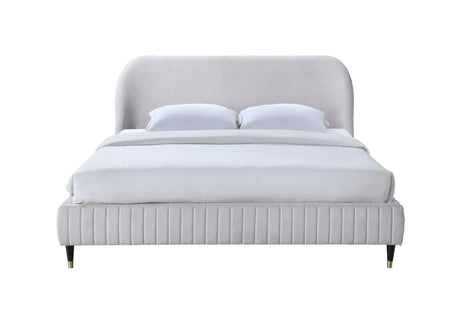 Queen Upholstered Bed - Beige - Furniture Home Direct