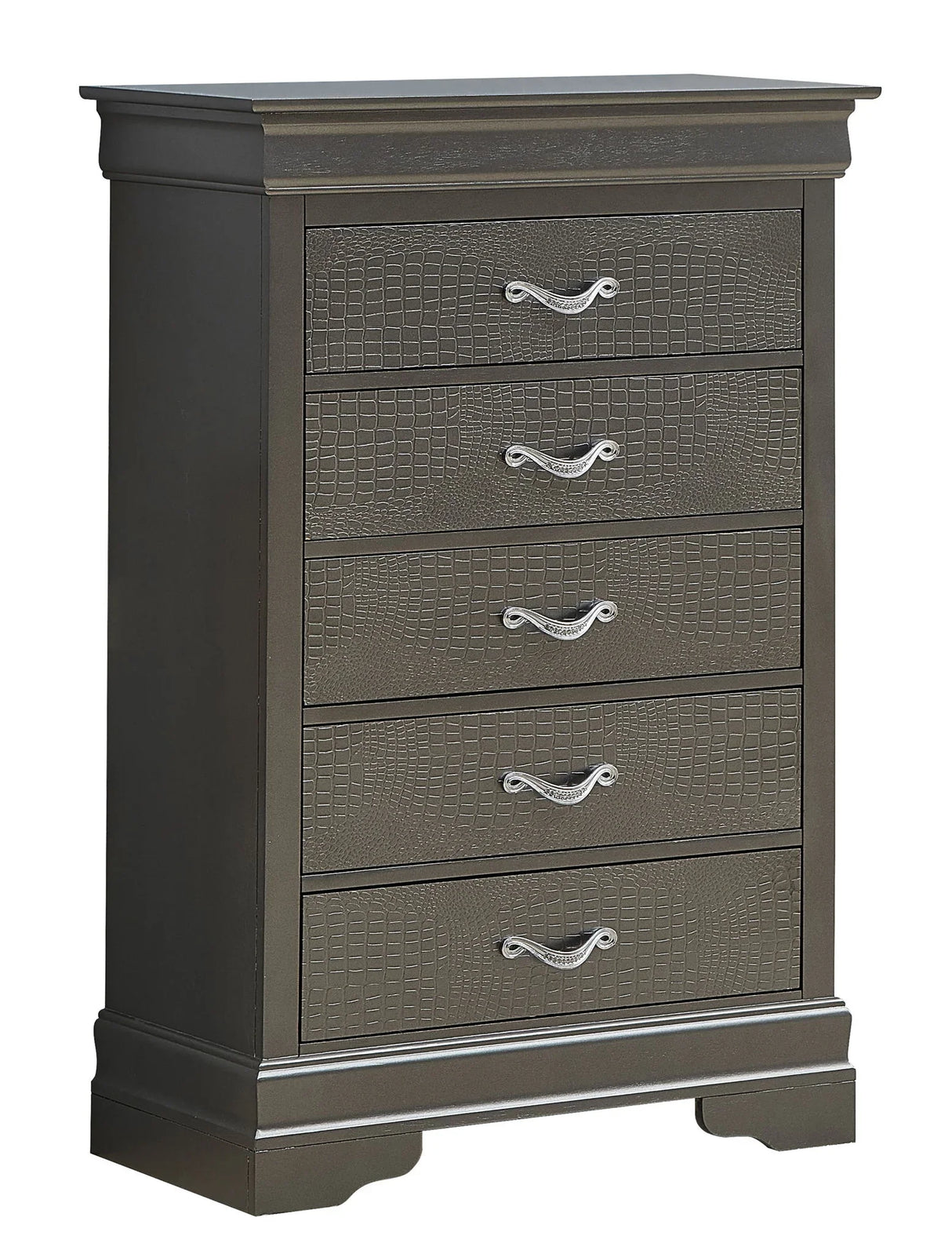 Sleek Transitional Chest - Metal Black - Furniture Home Direct