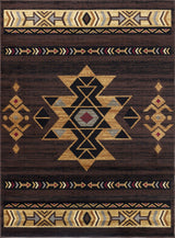 Tribes - 5'3" X 7'3" Southwest Area Rug - Brown - Furniture Home Direct
