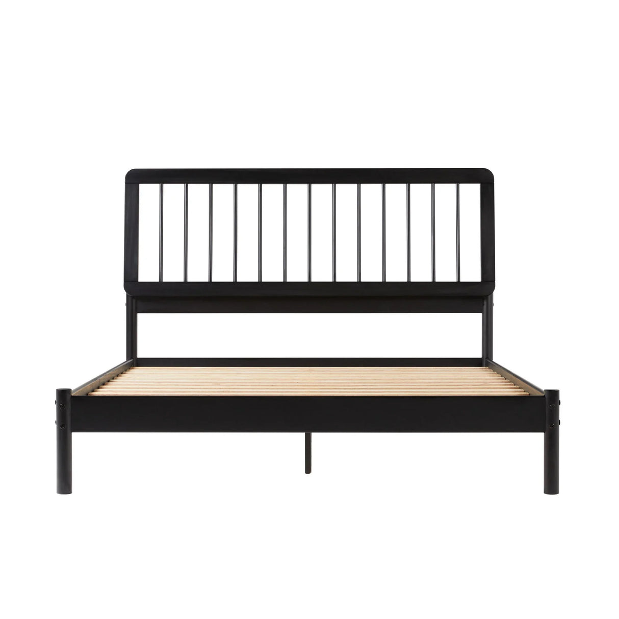 Mid-Century Modern Solid Wood Spindle Bed - Furniture Home Direct