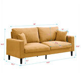Modern Upholstered 3 Seat Sofa, High Resilience - Furniture Home Direct