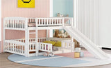 Low Bunk Bed With Slide, Fence And Ladder - Furniture Home Direct
