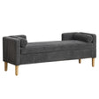 Wide Corduroy Storage Soft Bench With Armrests, Backrest And Two Bolster Pillows - Furniture Home Direct