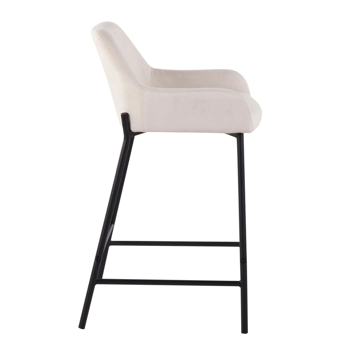 Daniella - Industrial Fixed Height Counter Stool (Set of 2) - Furniture Home Direct