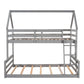 Twin Over Full House Bunk Bed With Built-In Ladder - Furniture Home Direct