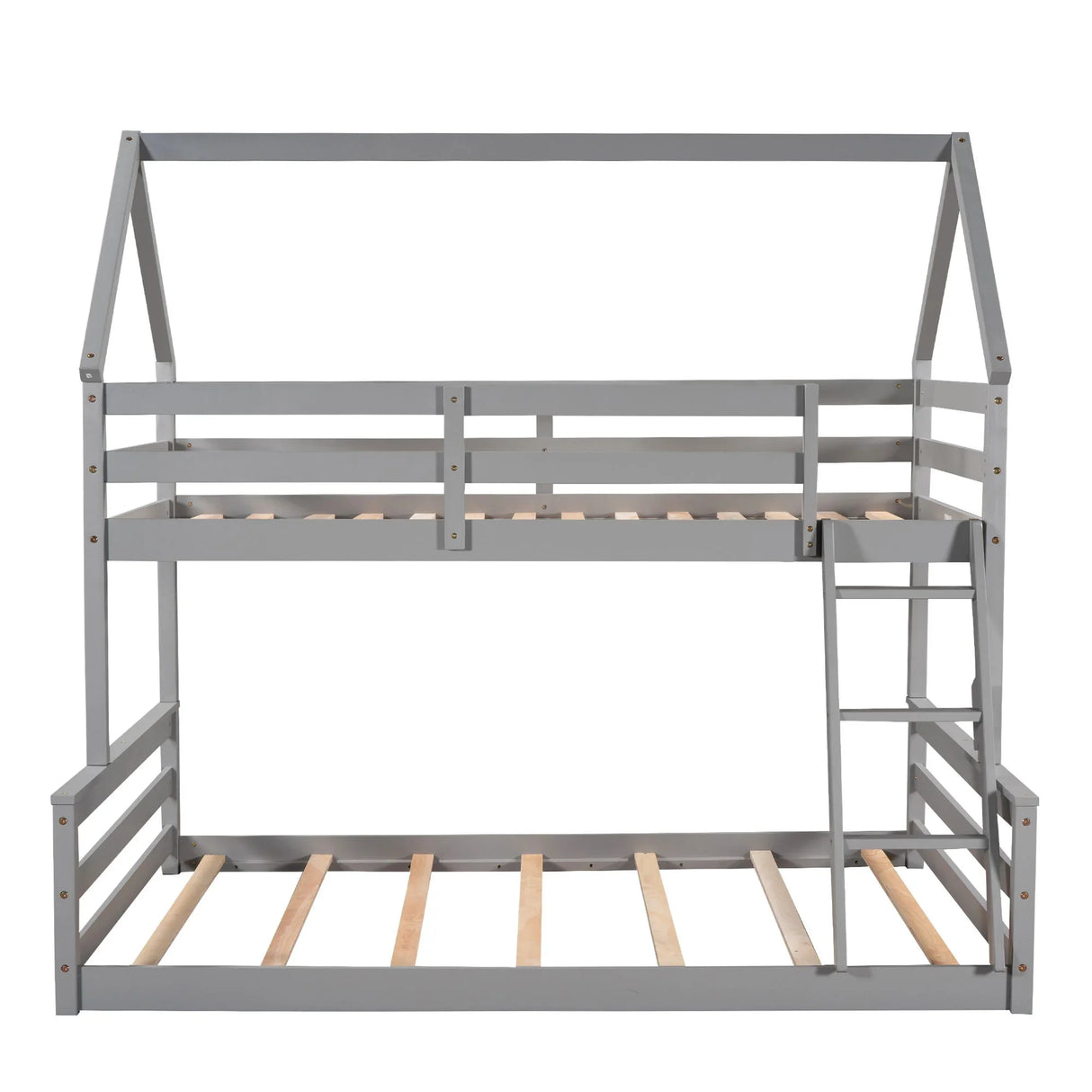 Twin Over Full House Bunk Bed With Built-In Ladder - Furniture Home Direct