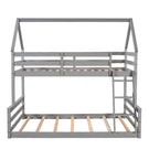 Twin Over Full House Bunk Bed With Built-In Ladder - Furniture Home Direct
