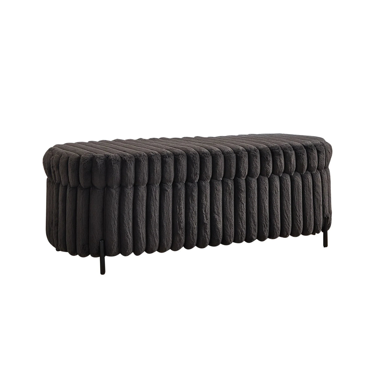 Flip Top Storage Bench With Metal Legs - Furniture Home Direct