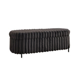 Flip Top Storage Bench With Metal Legs - Furniture Home Direct