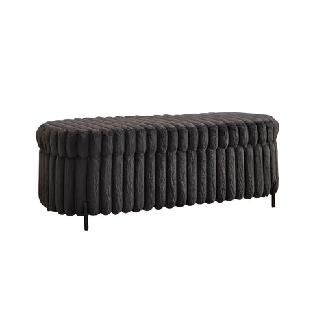 Flip Top Storage Bench With Metal Legs - Furniture Home Direct