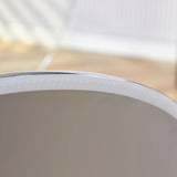 Dining Table Round Glass Top With Chrome Pedestal Silver - Furniture Home Direct