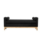 Elegant Upholstered Bench Daybed Ottoman With Bolster Pillows - Furniture Home Direct
