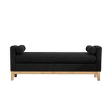 Elegant Upholstered Bench Daybed Ottoman With Bolster Pillows - Furniture Home Direct