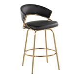 Jie - Glam Fixed Height Counter Stool (Set of 2) - Furniture Home Direct