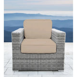 Minnesota - Wicker Club Chair Outdoor - Gray - Furniture Home Direct