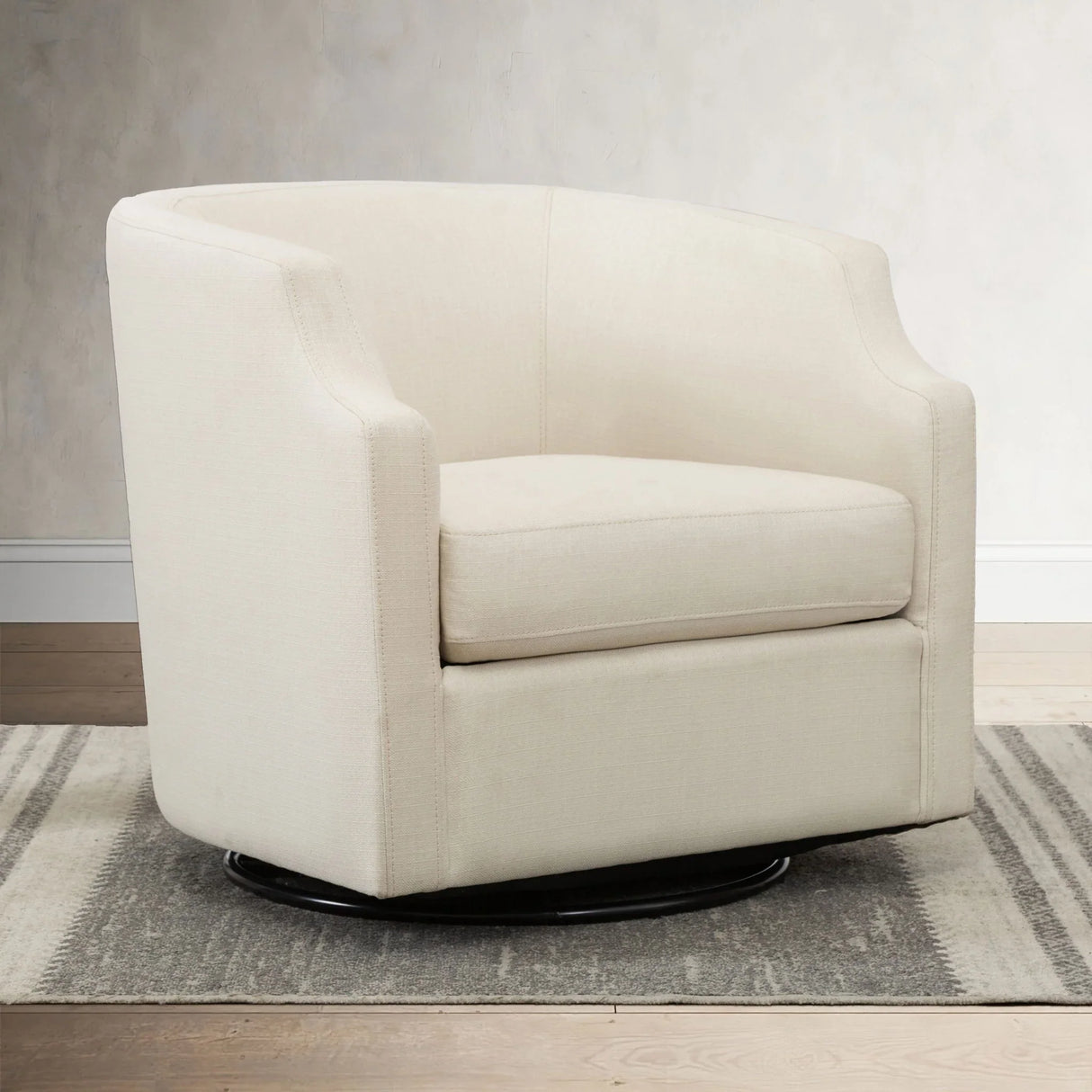 Isabelle - Swivel Glider Barrel Chair - Furniture Home Direct