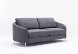 Yuina Gray Linen 3 Pieces Living Room Set - Furniture Home Direct