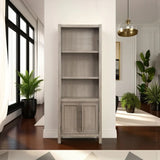 Cypress Lane - Bookcase Pier Cabinet - White Oak - Furniture Home Direct