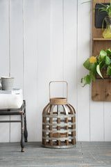 Decorative Lantern With Handle, Wooden Lantern For Indoor Outdoor, Home Garden Wedding - Furniture Home Direct