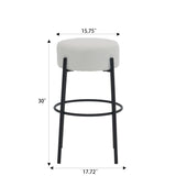 Round High Bar Stools (Set of 2), Contemporary Upholstered Dining Stools For Kitchens, Coffee Shops And Bar Stores