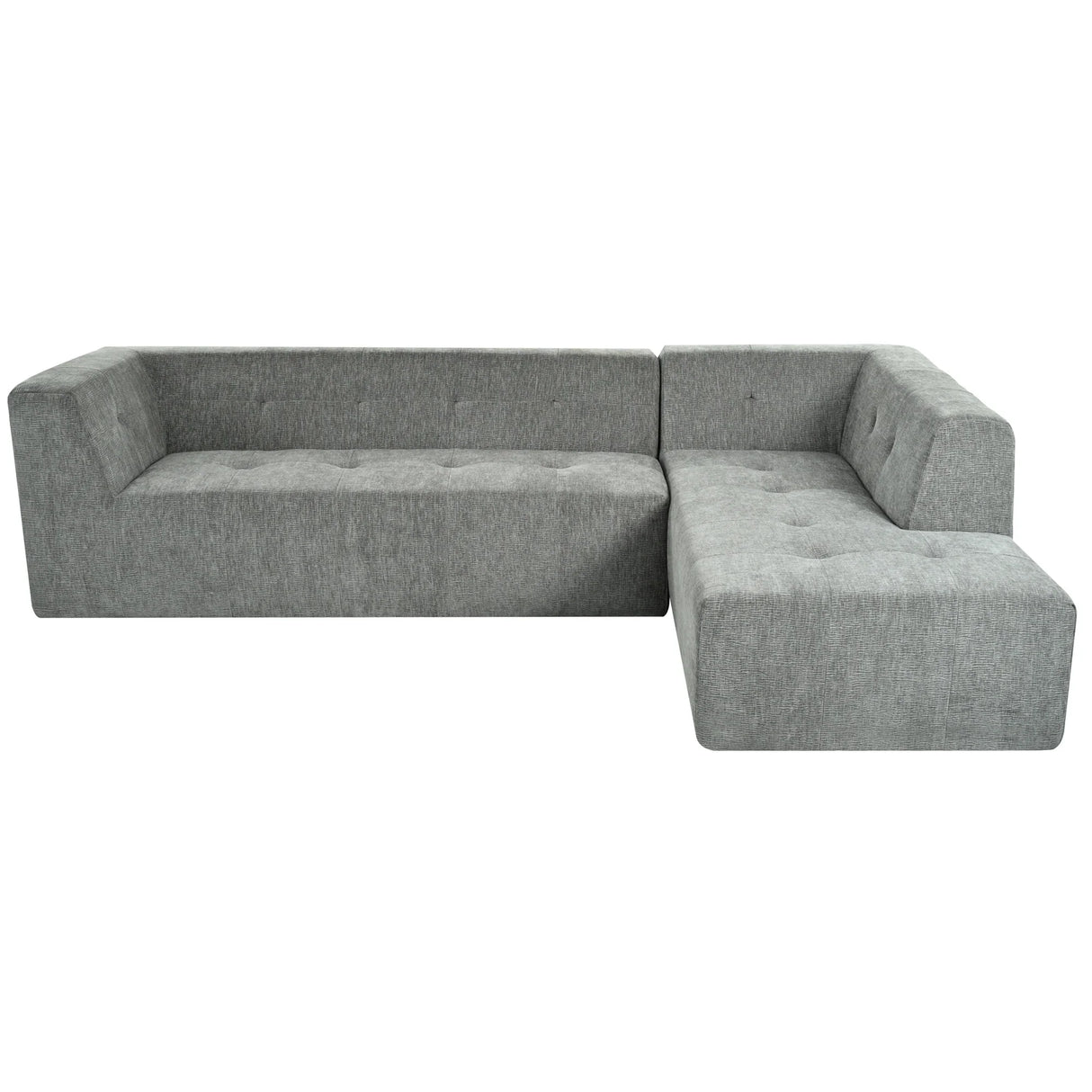 Modular Sectional Sofa in Chenille for Living Rooms Gray - Furniture Home Direct