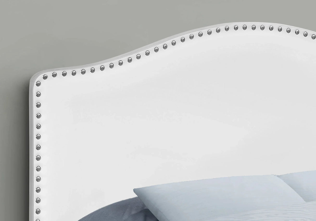 Full Size, Bed Headboard Only, Upholstered, Transitional - White - Furniture Home Direct