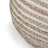 Yolanda - Round Pouf - Natural - Furniture Home Direct