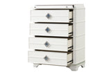 Bedroom Set Modern Upholstered Bed Dresser Mirror White - Furniture Home Direct