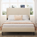 Platform Bed With Metal Frame And Charging Station - Furniture Home Direct