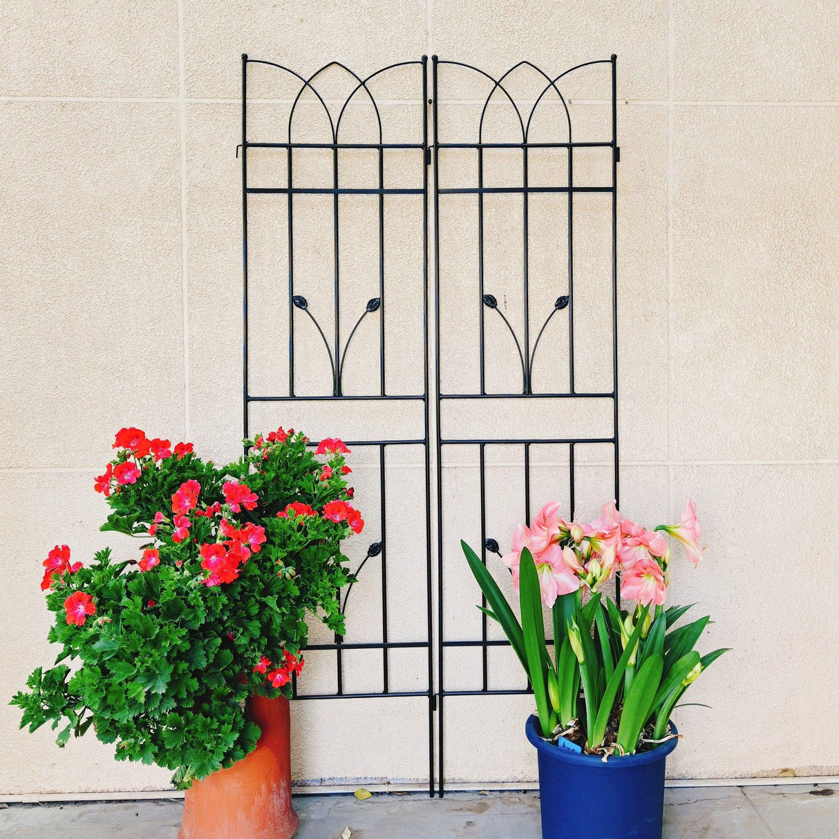 Metal Garden Trellis Rustproof For Climbing Plants Outdoor Flower Support - Furniture Home Direct
