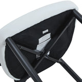 Dining Chairs Set Of 4 Modern Upholstered Metal Legs White - Furniture Home Direct