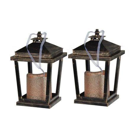 Menifee - Lantern With Led Candle (Set of 2) - Furniture Home Direct