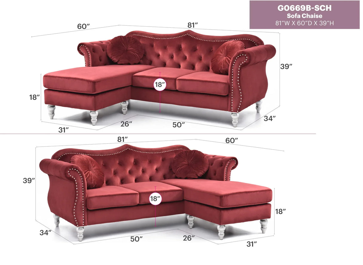 Hollywood - Sofa Chaise - Furniture Home Direct