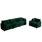 Elegant Corduroy Oversized Sectional Sofa Set With Deep Seats And Flexible Layout - Furniture Home Direct