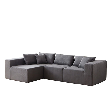 Modular L Shaped Sectional Compressed Sofa, Free Combination - Furniture Home Direct
