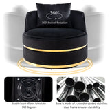 360 Degree Swivel Over Sized Upholstered Barrel Chair - Furniture Home Direct