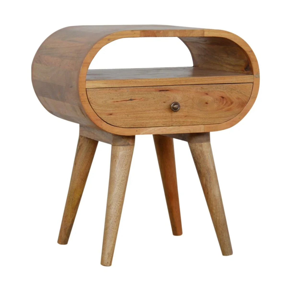 Circular Open Bedside Nightstand - Furniture Home Direct