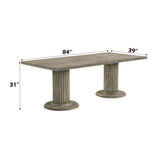 Gabrian - 7 Pieces Dining Room Set, Reclaimed - Beige / Gray - Furniture Home Direct