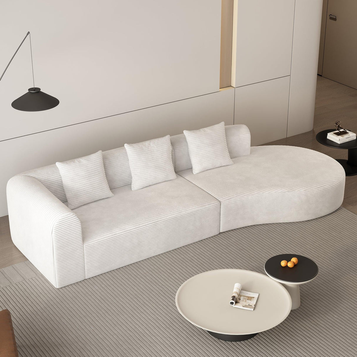 Modular Stationary Sofa - White - Furniture Home Direct