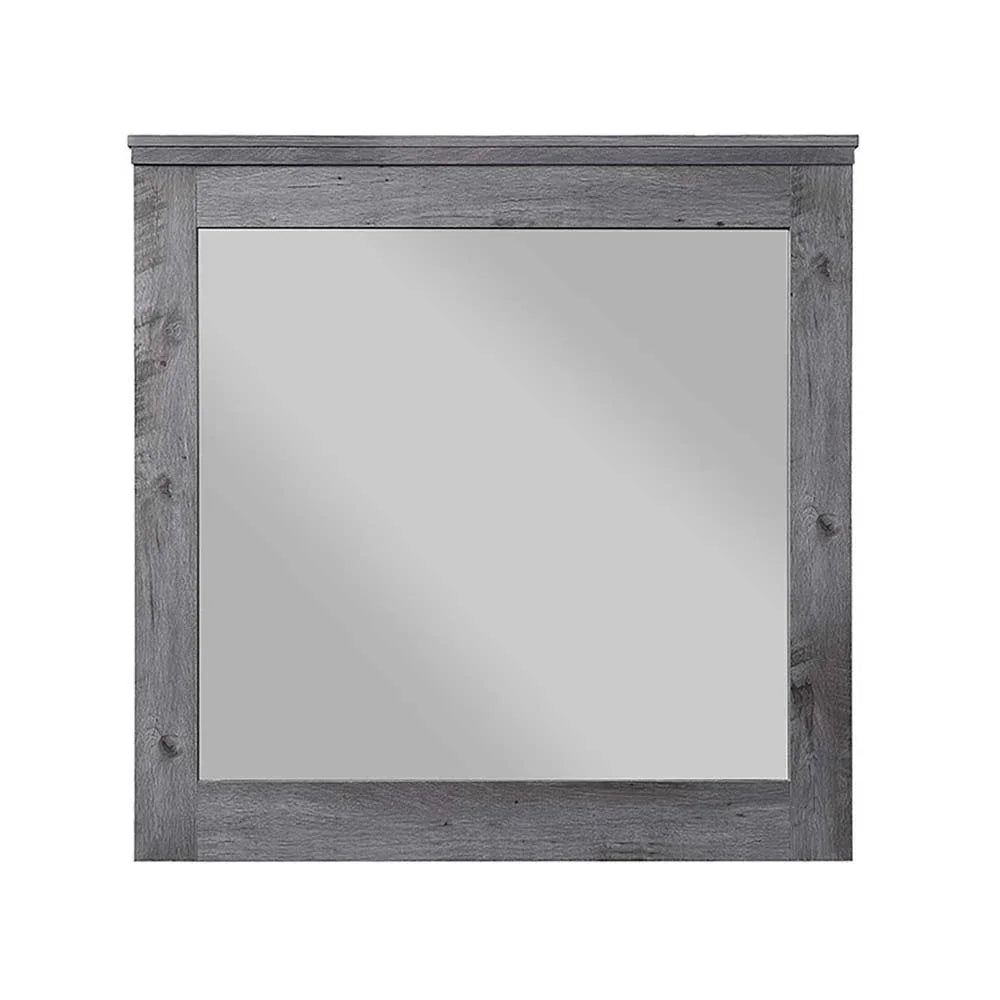 Vidalia - Rustic Mirror - Gray / Oak - Furniture Home Direct