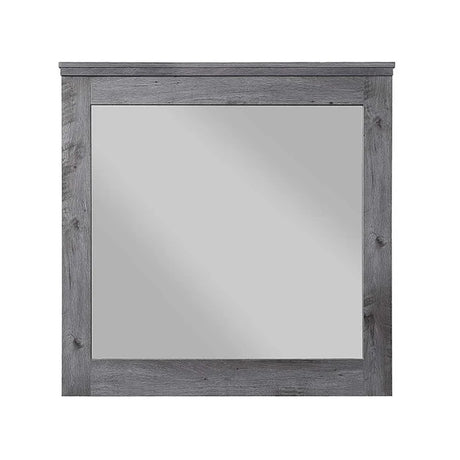 Vidalia - Rustic Mirror - Gray / Oak - Furniture Home Direct