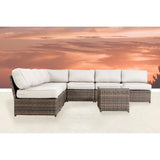 Comfortable Modern Patio Rattan Sectional Set With Cushions - Furniture Home Direct