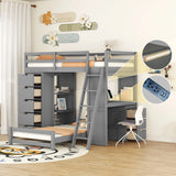 Bunk Bed With LED Light And USB Ports - Furniture Home Direct
