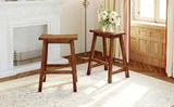Kitchen Island Set With Stools 45 Inch Top Walnut Off White - Furniture Home Direct