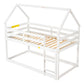 Twin Over Twin Loft Bed With Roof Design, Safety Guardrail, Ladder - Furniture Home Direct