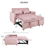 3 In 1 Pull Out Couch Convertible Sofa Bed With Reclining Backrest - Furniture Home Direct
