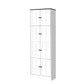 Tall Storage Cabinet With 8 Doors And 4 Shelves, Wall Storage Cabinet For Living Room, Kitchen, Office, Bedroom, Bathroom - Furniture Home Direct